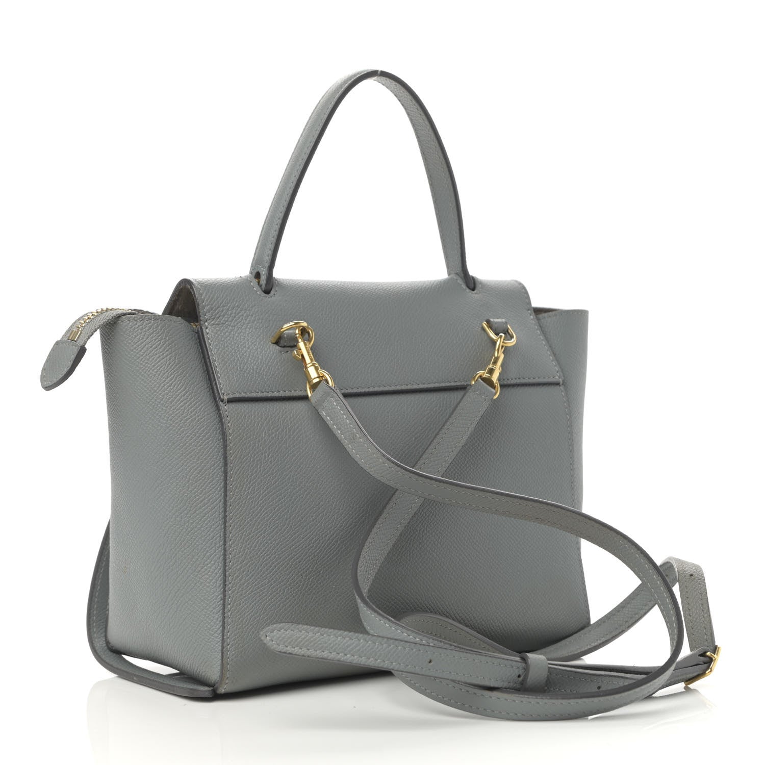 Celine Grained Calfskin Nano Belt Bag Grey 3 of 18