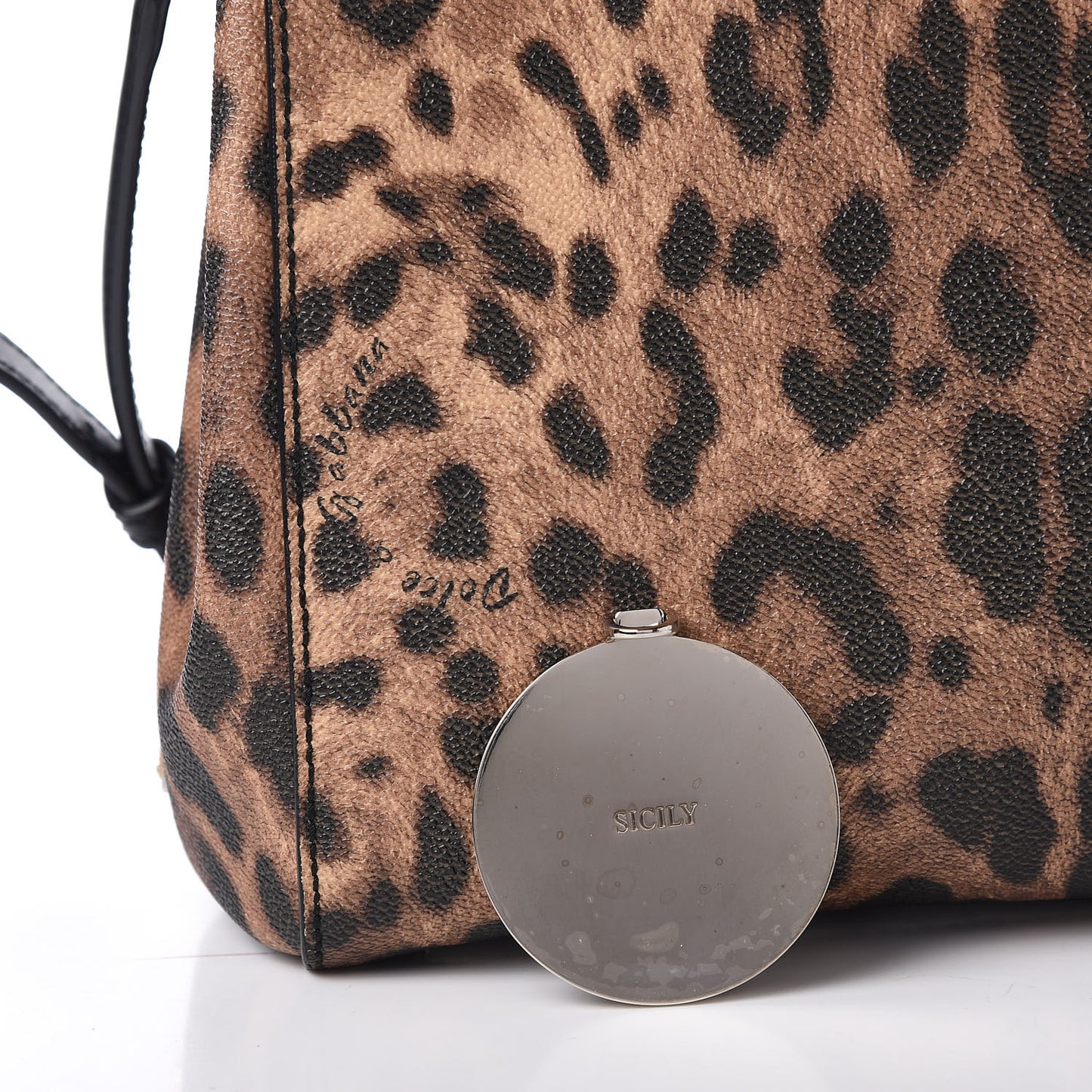 Dauphine Leopard Print Medium Miss Sicily Shopper Tote Naturale