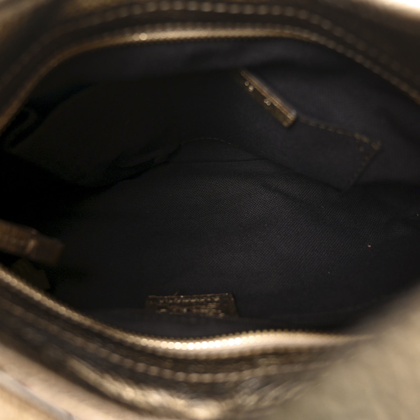 Haymarket Check Calfskin Claudia Drawstring Hobo Gold