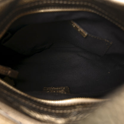 Burberry Haymarket Check Calfskin Claudia Drawstring Hobo Gold 5 of 10