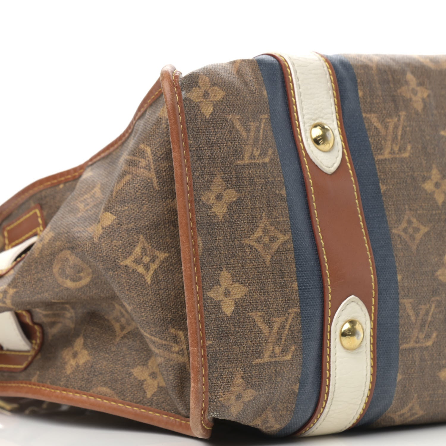 Louis Vuitton Monogram Rayures Tisse Sac GM Blue 9 of 17