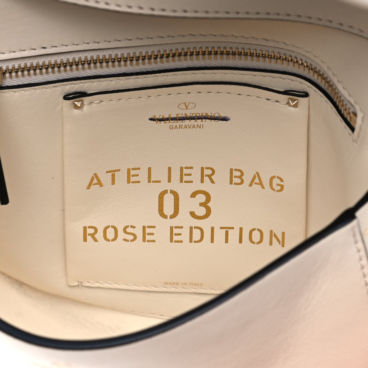 Nappa Atelier 03 Rose Edition Small Flap Crossbody Bag Ivory