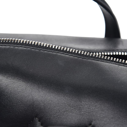 Chanel Calfskin Quilted Feather Weight Bowling Bag Black 9 of 15