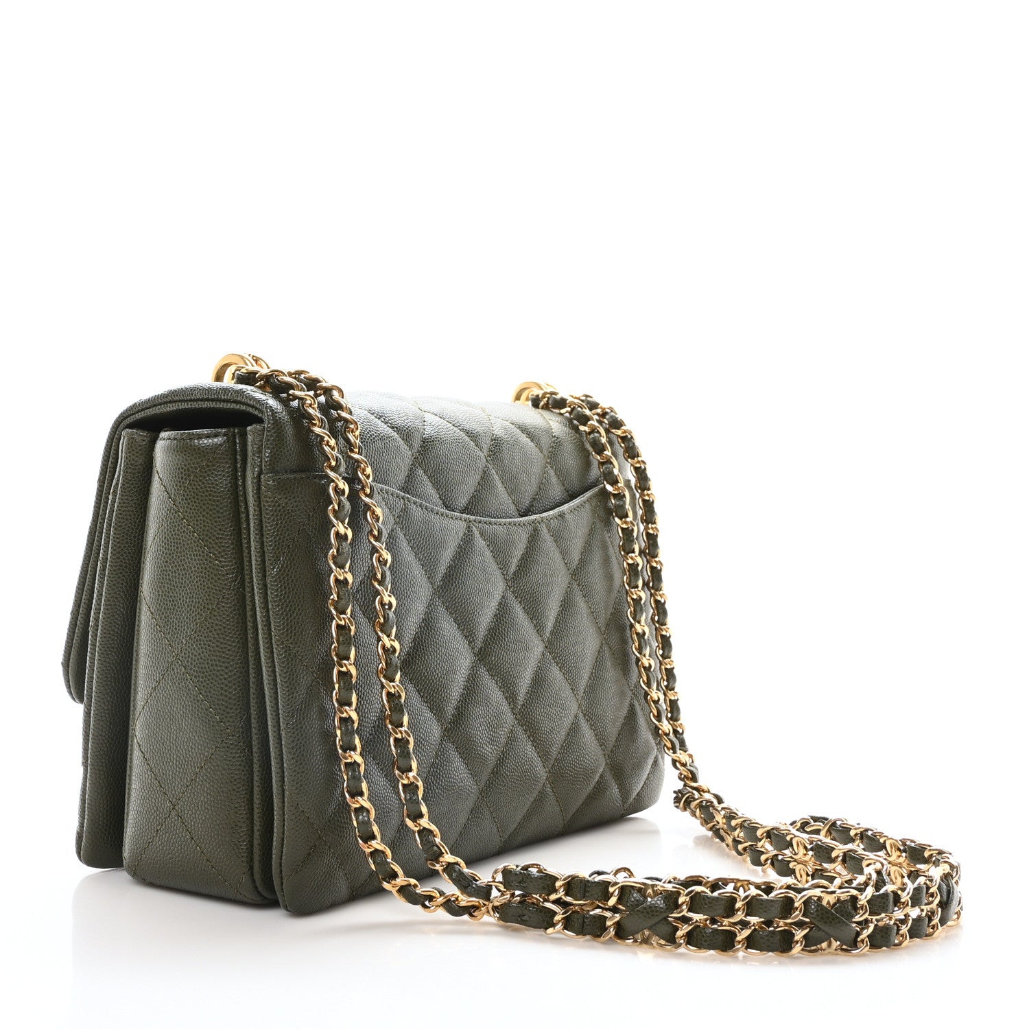 Chanel Caviar Quilted Mini Coco First Flap Khaki 3 of 10
