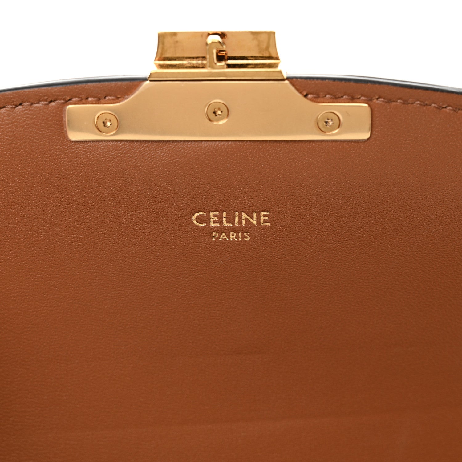 Celine Calfskin Triomphe Canvas Teen Triomphe Bag White 6 of 13