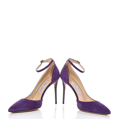 Jimmy Choo Suede Lucy 100 Pumps 38 Boho Purple 5 of 12