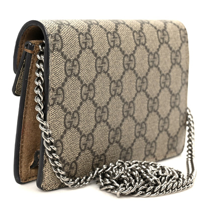 Gucci GG Supreme Monogram Super Mini Dionysus Shoulder Bag Taupe 2 of 8