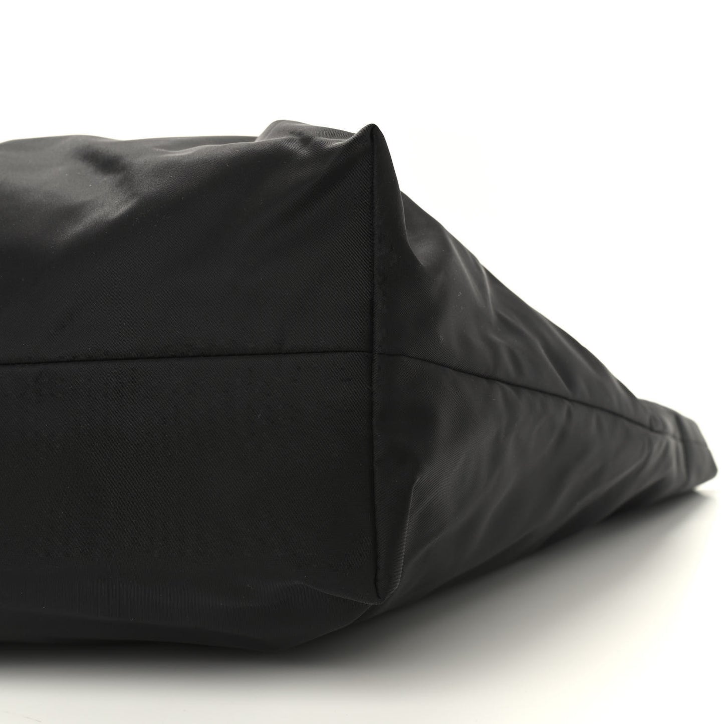 Tessuto Nylon Saffiano Shopping Tote Black