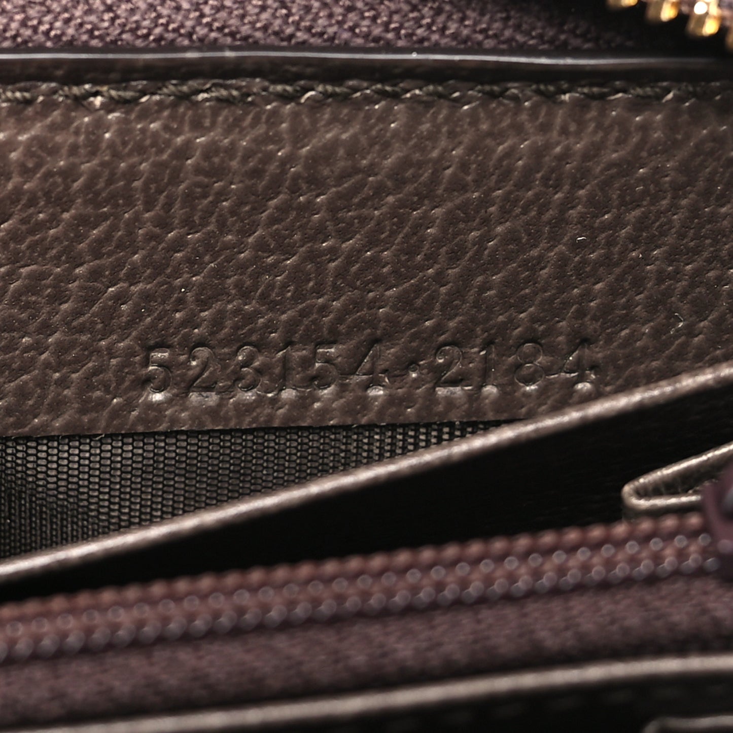 GG Supreme Monogram Web Ophidia Zip Around Wallet Brown