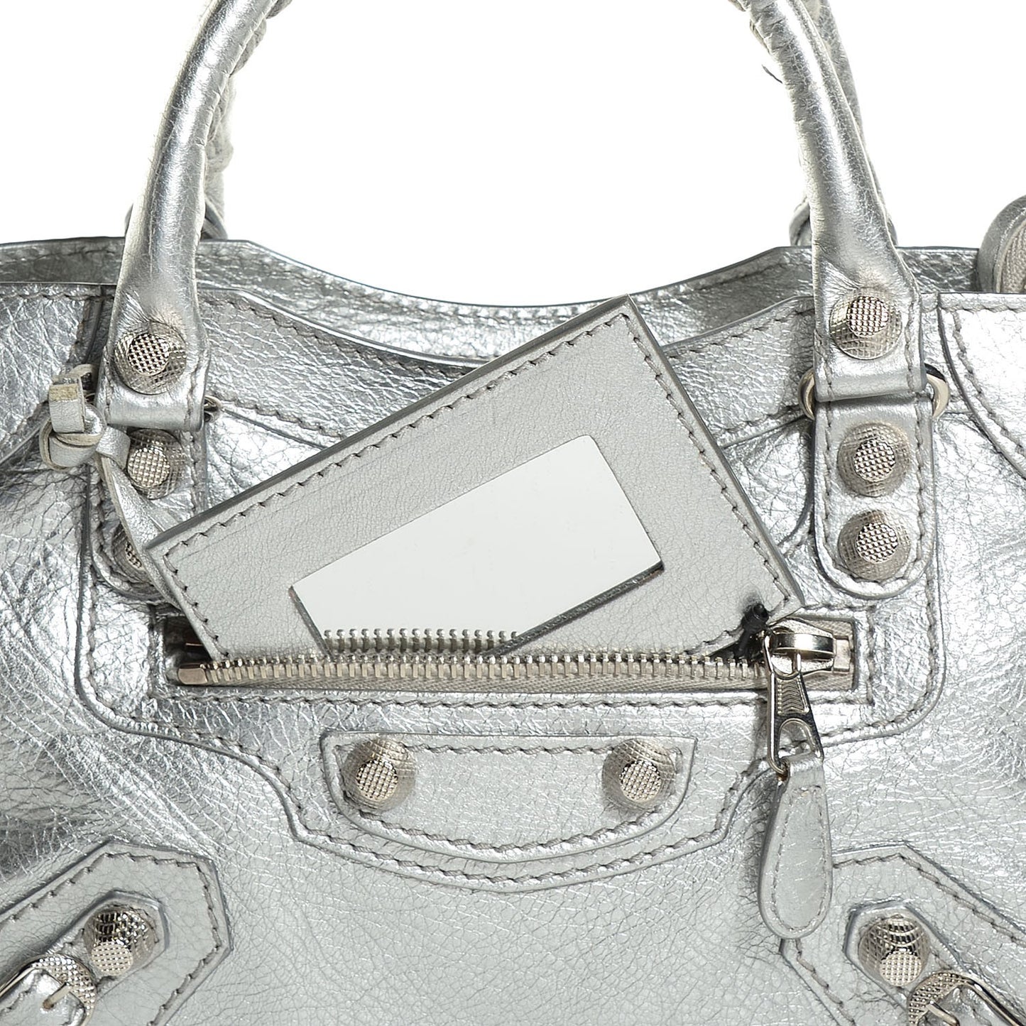 Agneau Giant 12 Silver Hardware Mini City Gris Aluminum