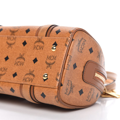 MCM Visetos Boston Bag Cognac 7 of 10
