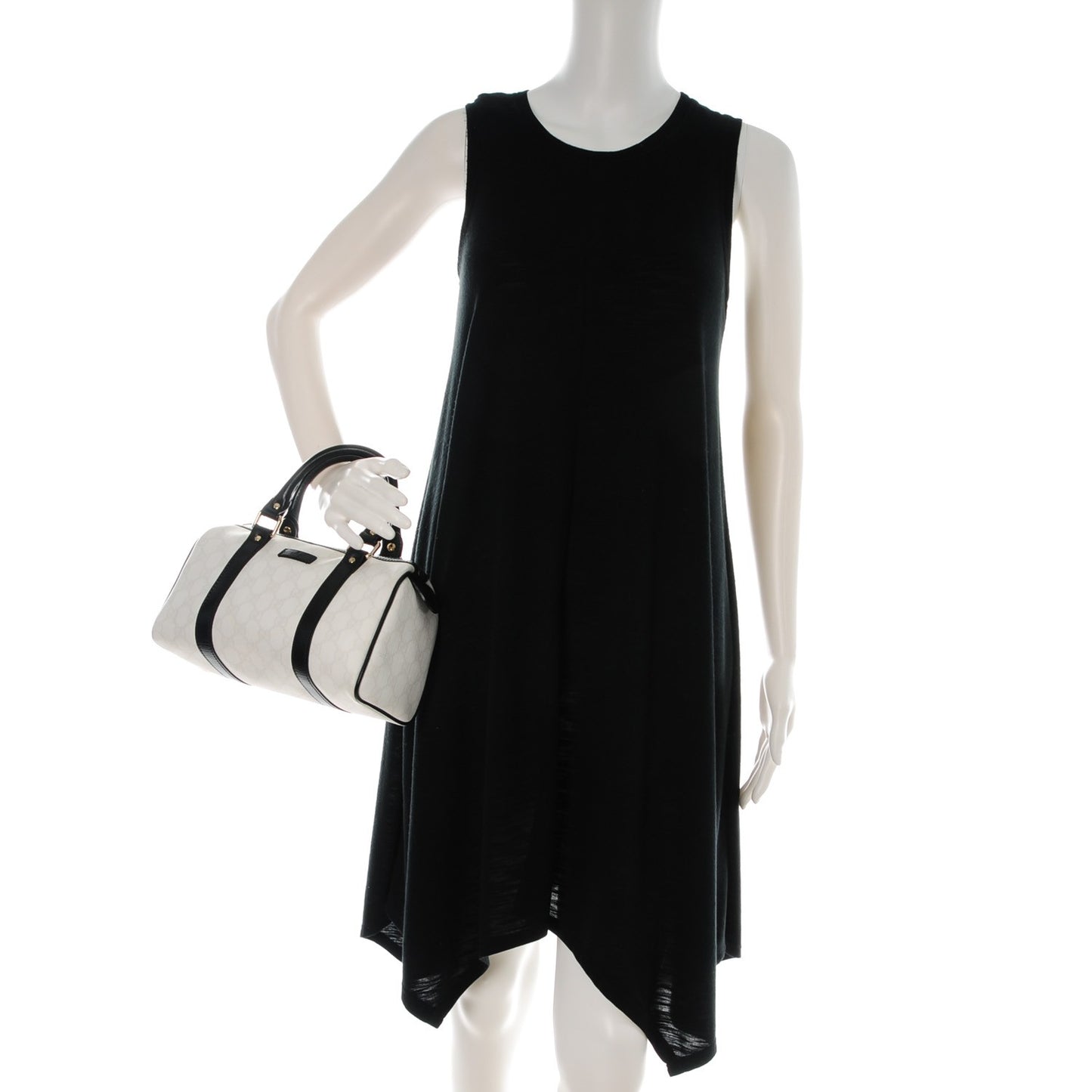 GG Plus Monogram Small Joy Boston White Black