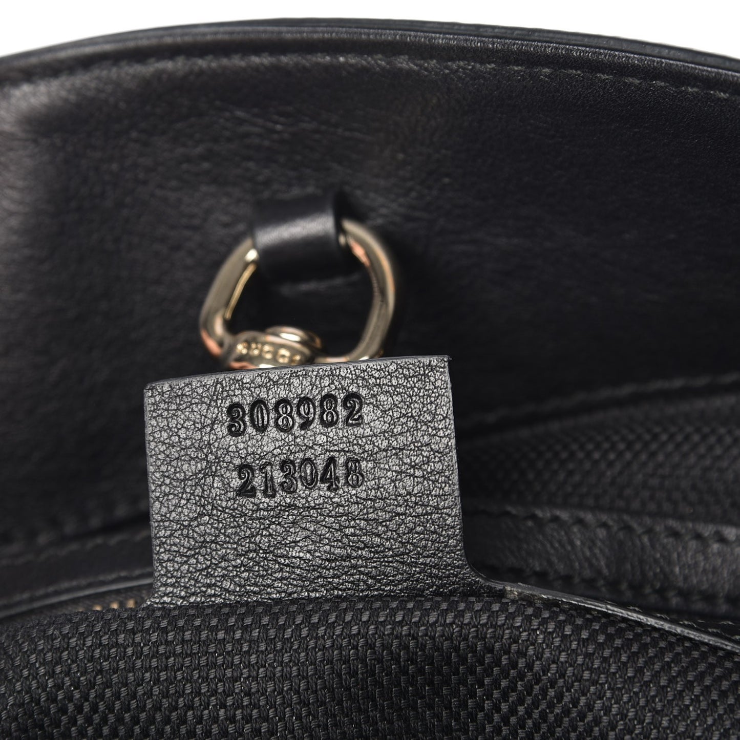 Patent Medium Soho Chain Shoulder Bag Black