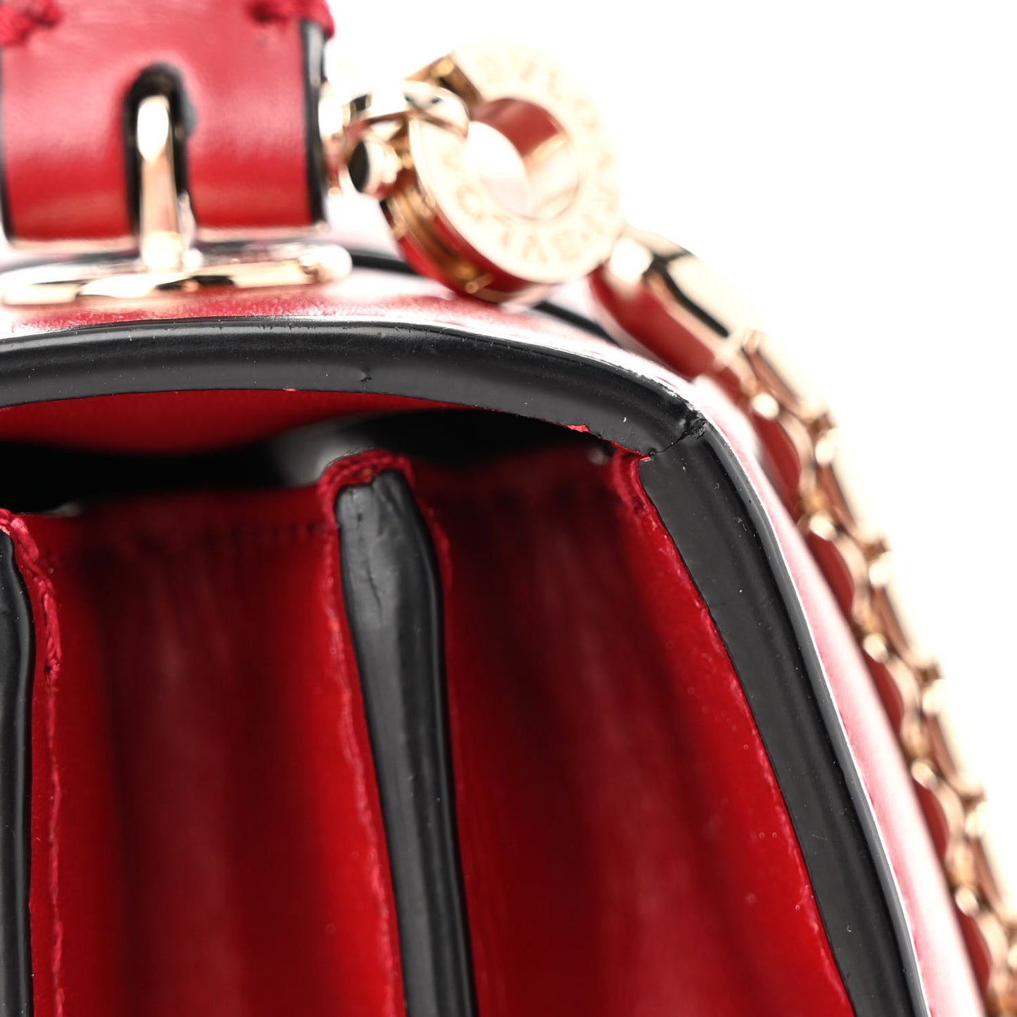 Calfskin Serpenti Forever Top Handle Red