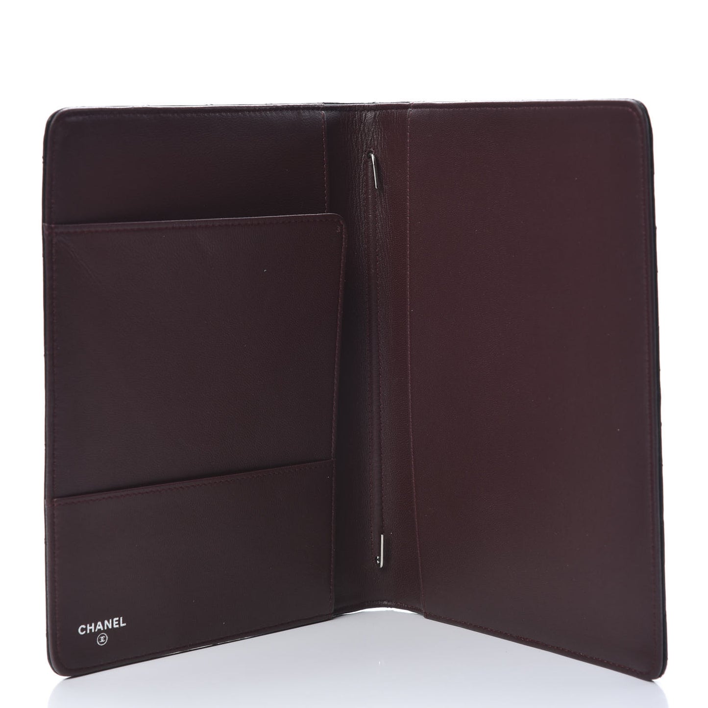 Lambskin Quilted Large Agenda Cover Black