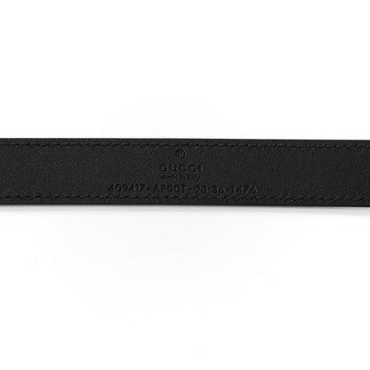 Gucci Calfskin Double G 20mm Belt 90 36 Black 3 of 5