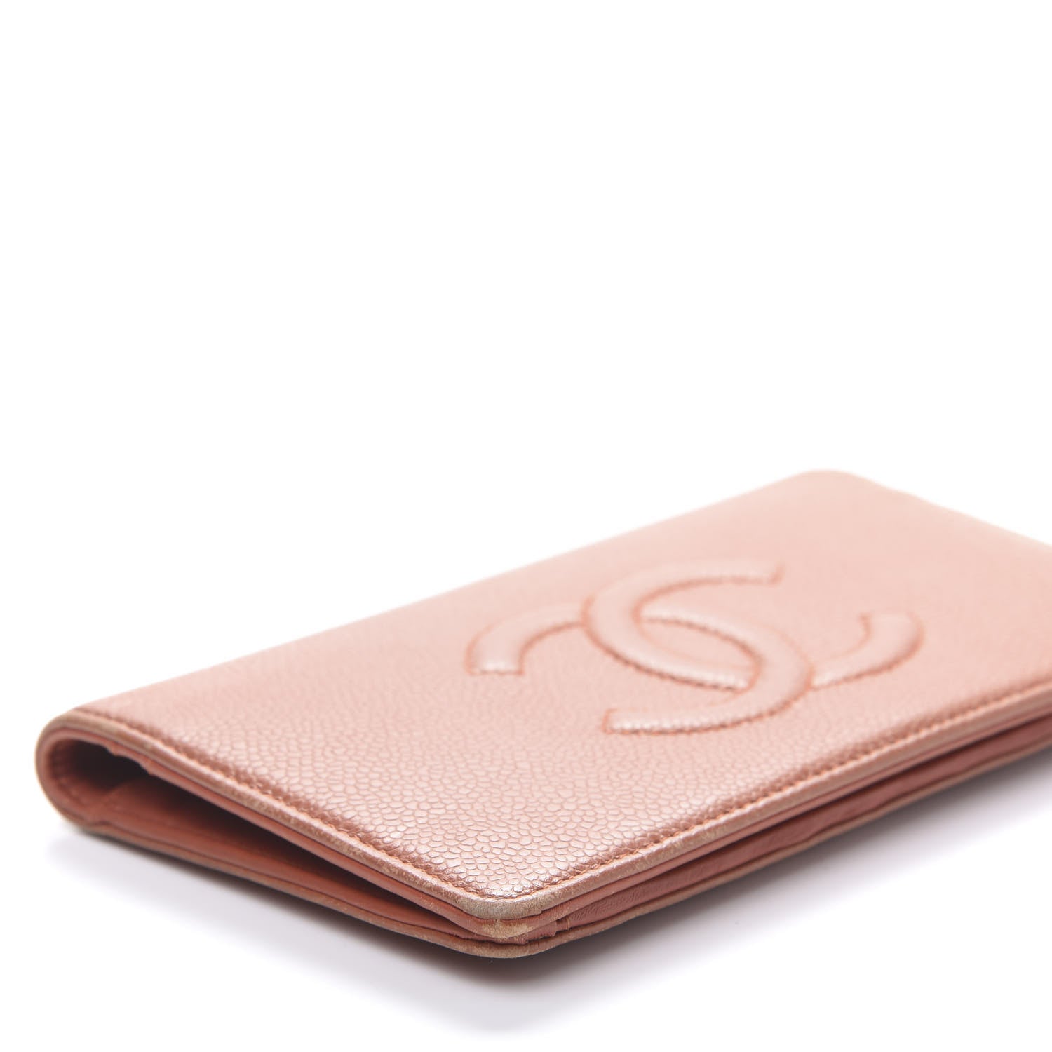 Chanel Caviar Timeless CC Yen Wallet Orange 9 of 13