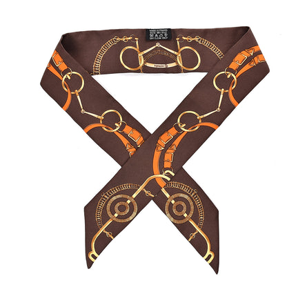 Hermes Silk Eperon D' Or Twilly 1 of 3