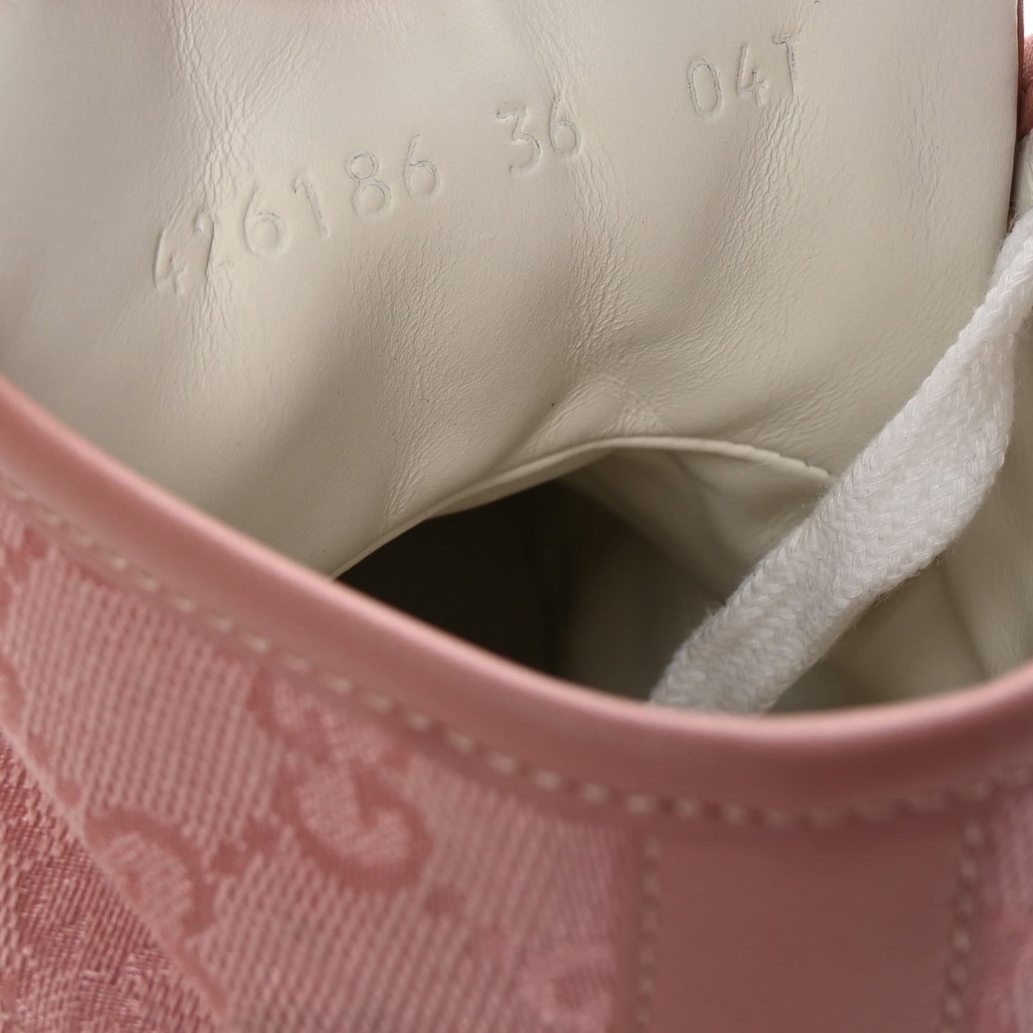 Monogram Womens High Top Sneakers 36 Pink Soft Pink