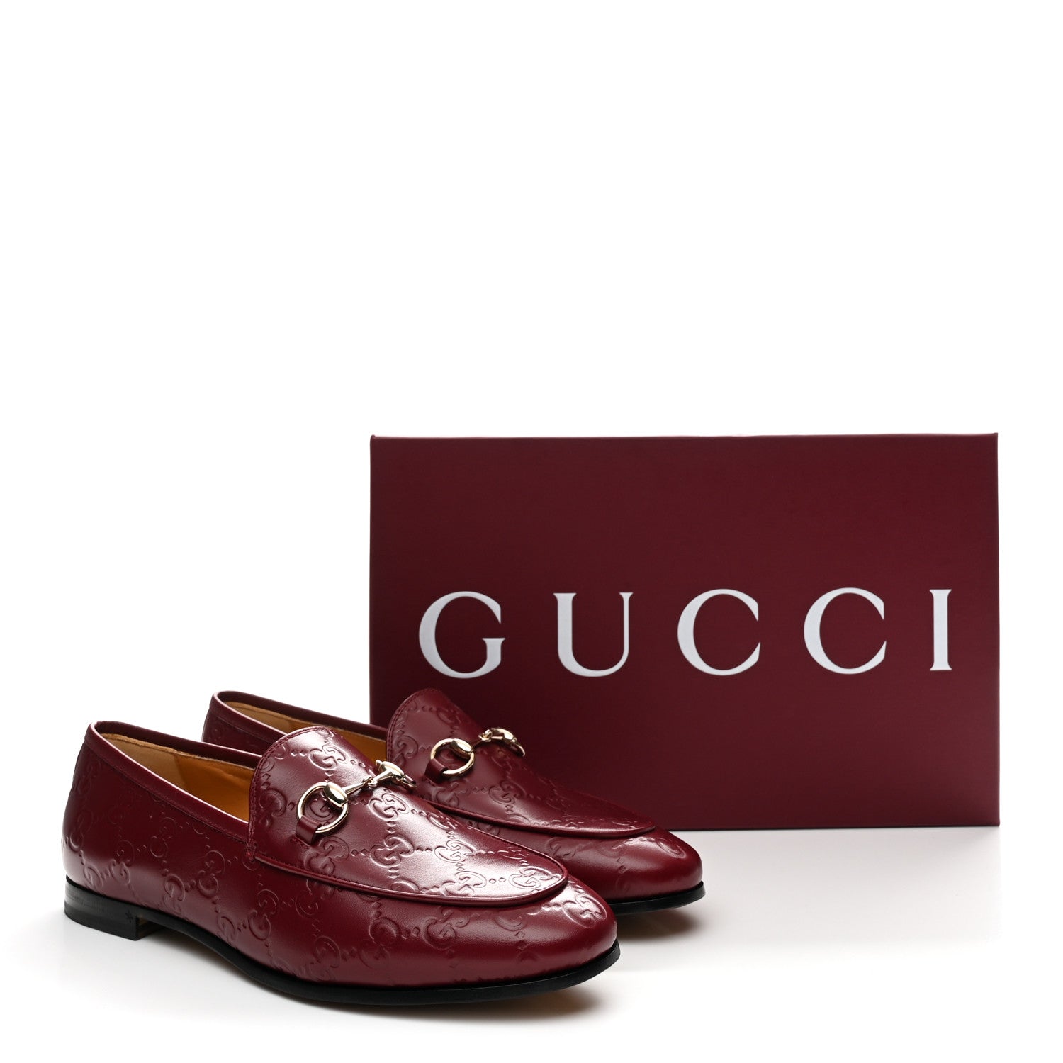 Gucci Guccissima Womens Jordaan Loafers 37.5 Rosso Ancora 11 of 11