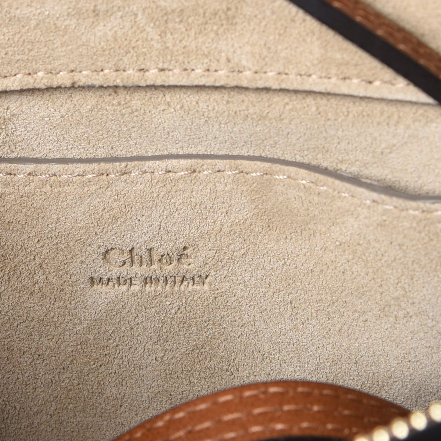 Calfskin Suede Raffia Small Pixie Bag Caramel