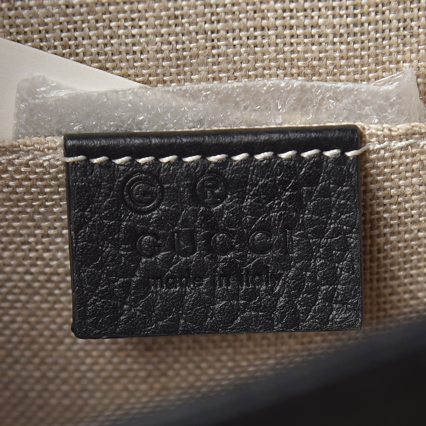 Dollar Calfskin Small Interlocking G Shoulder Bag Black