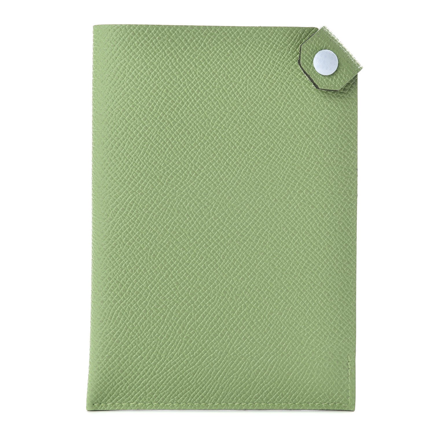 Hermes Epsom Tarmac Aleatoire Passport Holder Vert Criquet Bleu Brume 1 of 7