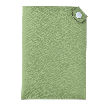 Hermes Epsom Tarmac Aleatoire Passport Holder Vert Criquet Bleu Brume 1 of 7