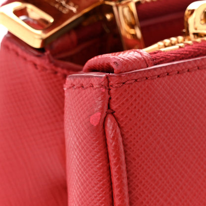 Prada Saffiano Small Galleria Double Zip Tote Fuoco 12 of 15