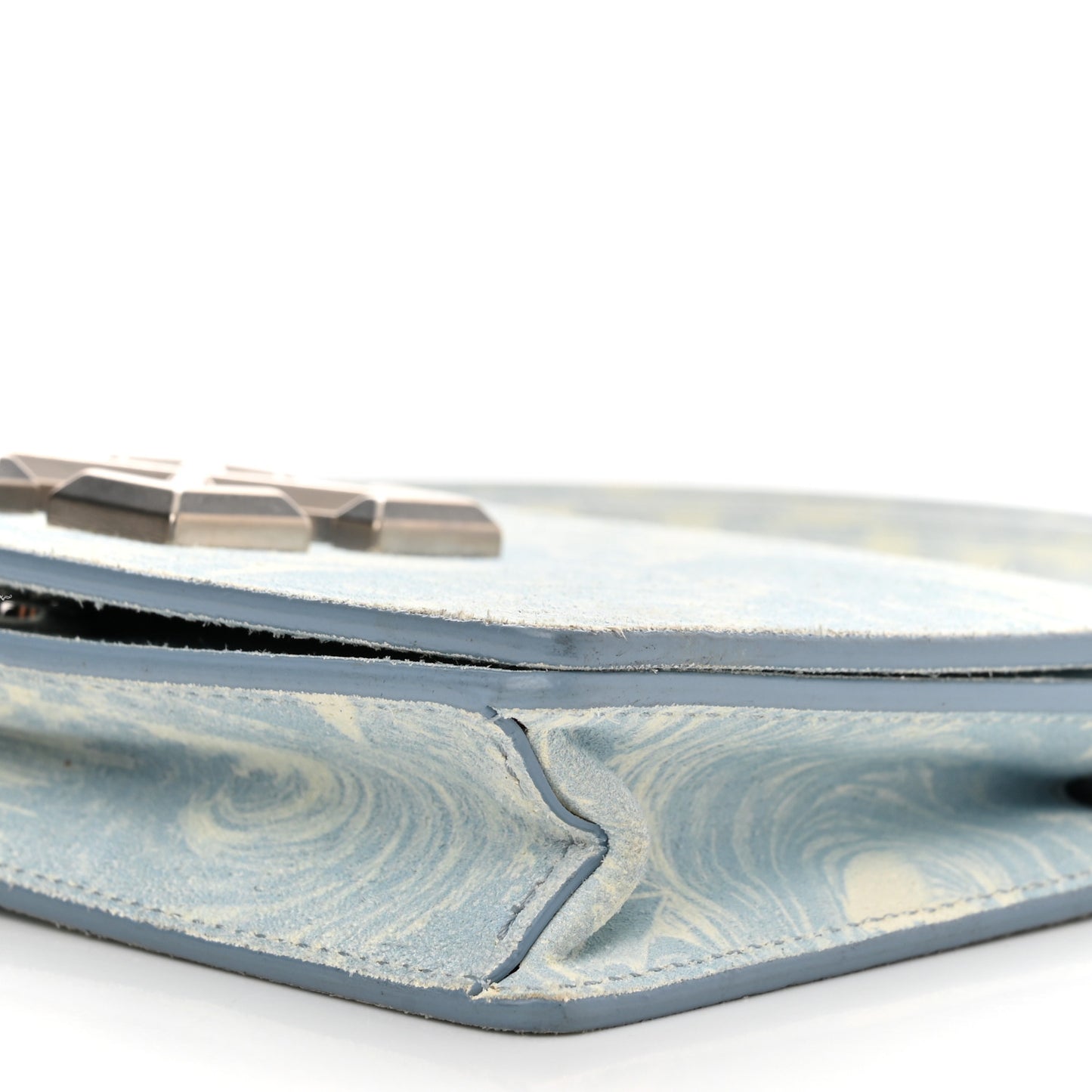 Suede Jitney 0.5 Waves Crossbody Bag Light Blue