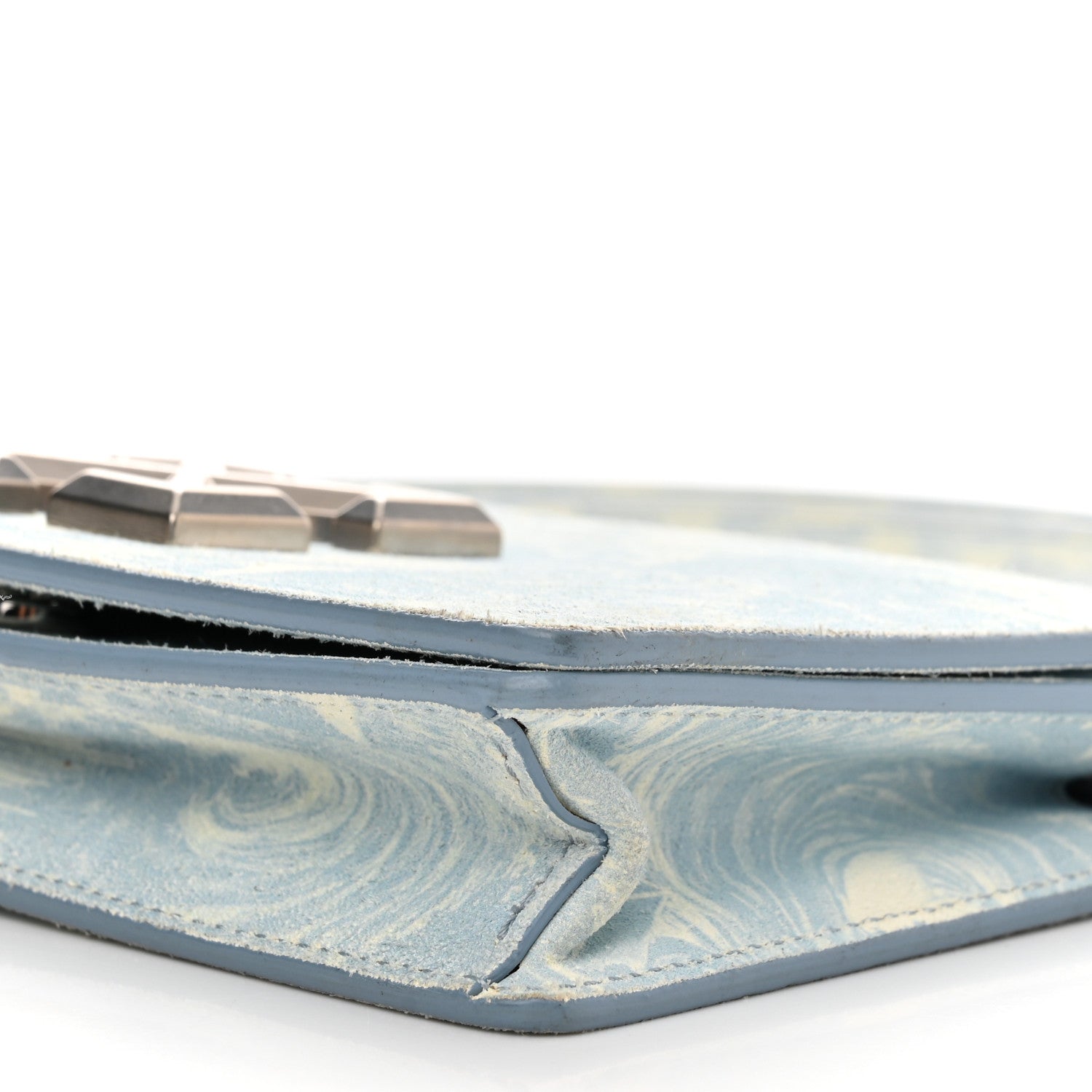 Off-White Suede Jitney 0.5 Waves Crossbody Bag Light Blue 9 of 12