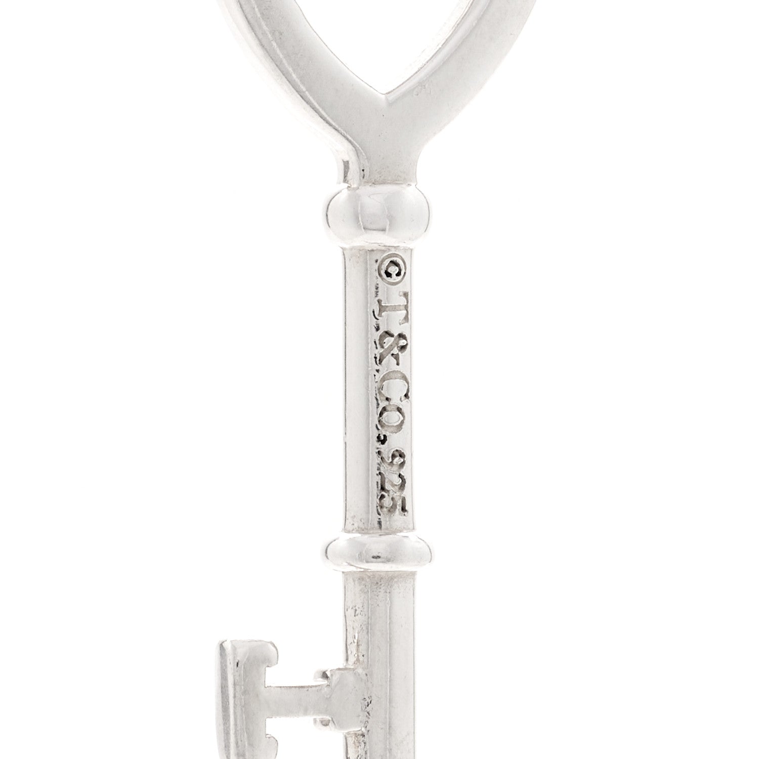Tiffany Sterling Silver Small Heart Key Pendant Necklace 5 of 5