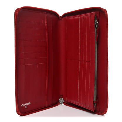 Chanel Caviar Large CC Timeless Zip Around Organizer Wallet Red 5 of 10