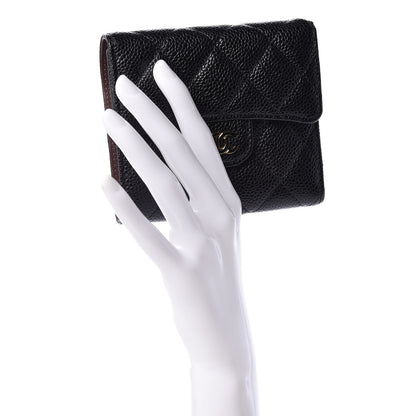 Chanel Caviar Quilted Compact Flap Wallet Black 2 of 10