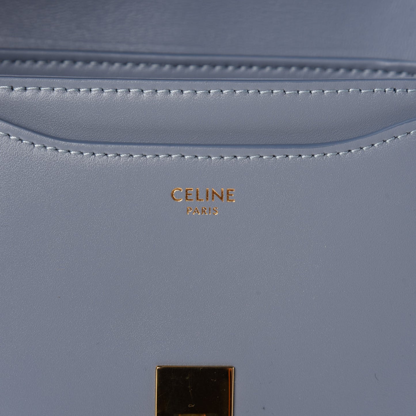 Natural Calfskin Besace Small 16 Arctic Blue