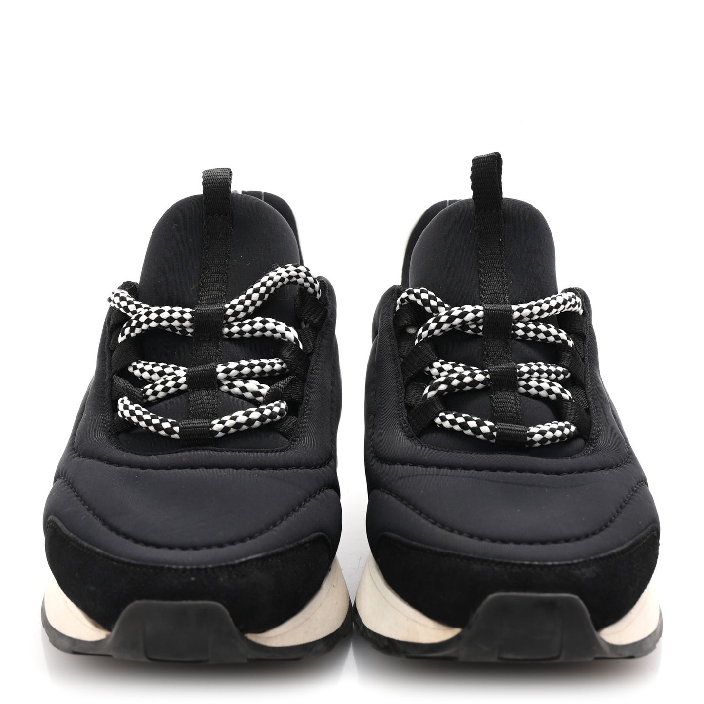 Technical Canvas Womens Miles Sneakers 38 Black White