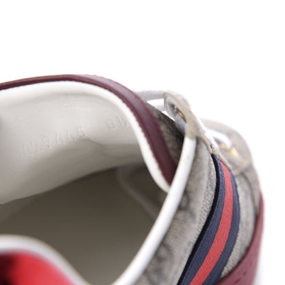 Gucci GG Supreme Monogram Ayers Mens New Ace Low-Top Sneaker 8.5 Beige Red 8 of 10