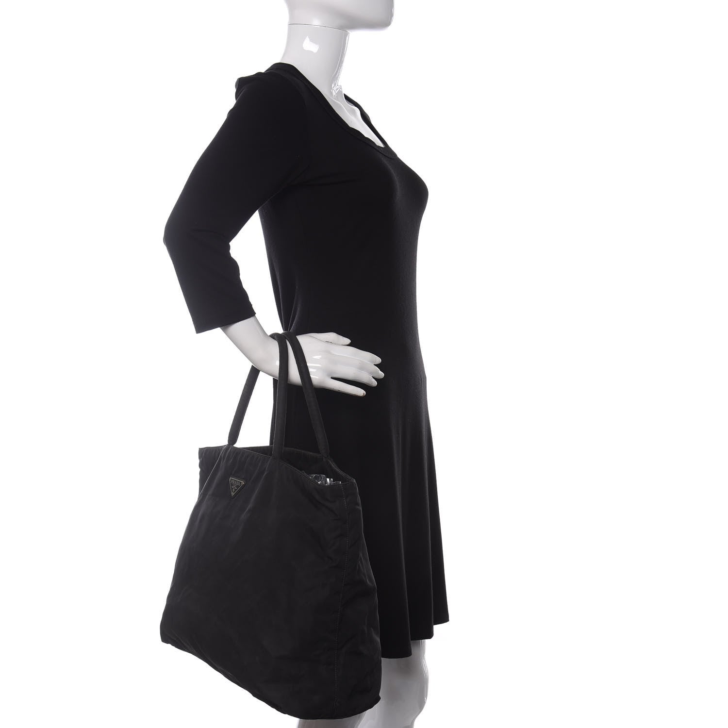 Prada Tessuto Nylon Tote Black 2 of 12