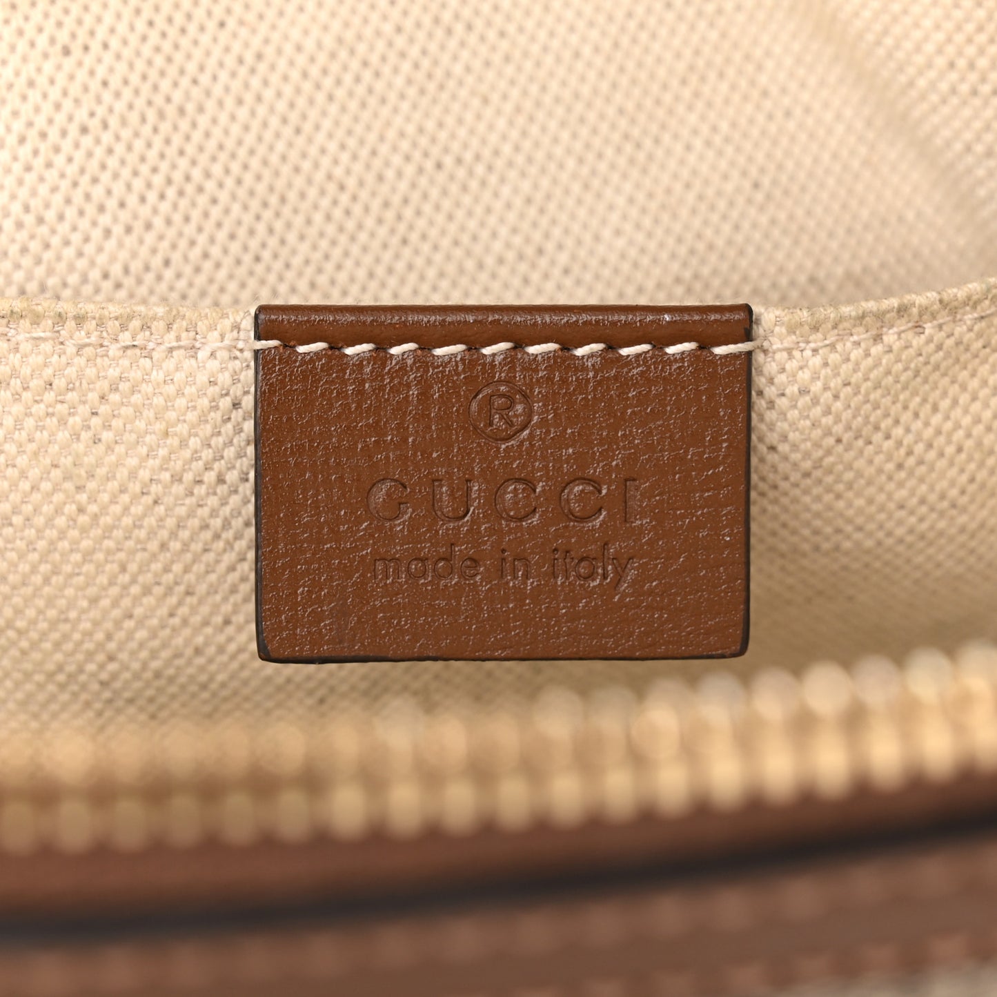 GG Supreme Monogram Azalea Calfskin Mini Horsebit 1955 Top Handle Bag Beige Ebony Brown Sugar