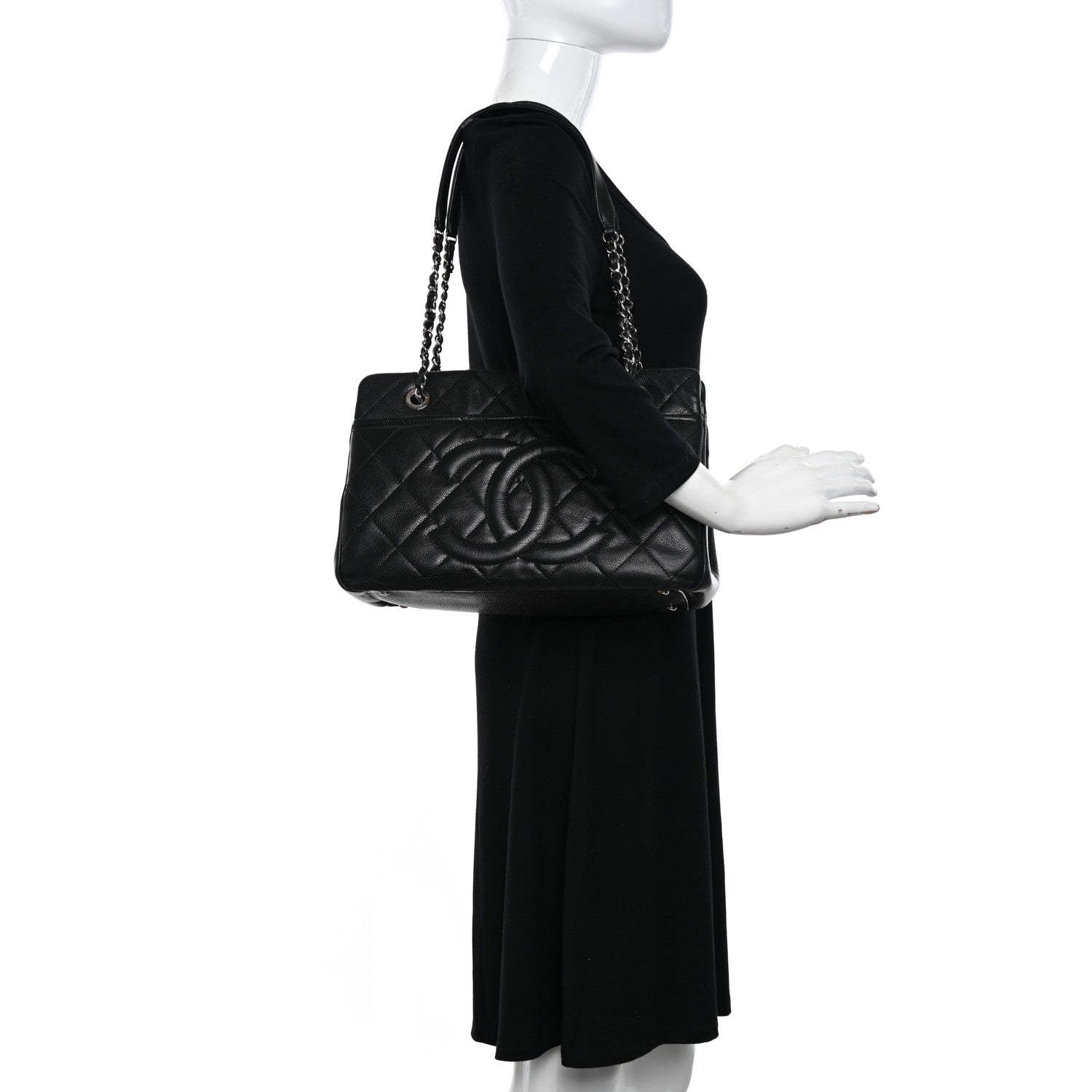 Chanel Caviar Quilted Timeless CC Soft Tote Black 2 of 16