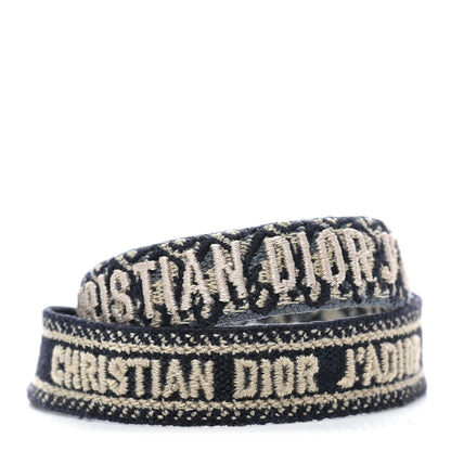 Christian Dior Woven Cotton J'Adior Friendship Bracelet Set Navy 1 of 5