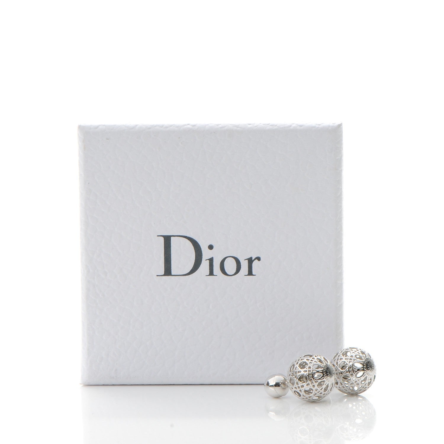 Christian Dior Cannage Mise En Dior Tribal Earrings Silver 5 of 5