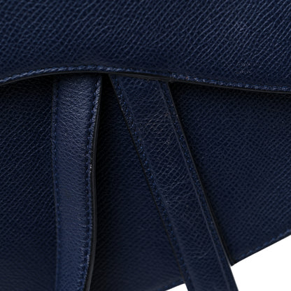 Christian Dior Grained Calfskin Saddle Bag Indigo 12 of 13