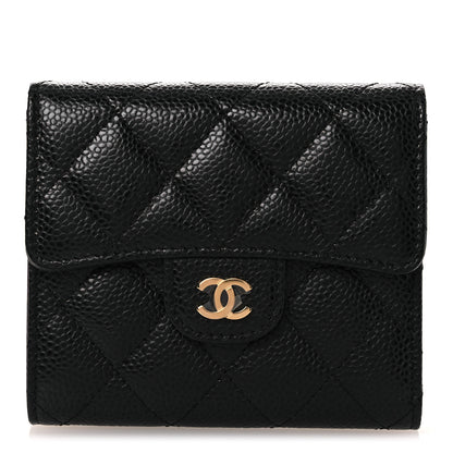 Chanel Caviar Quilted Compact Flap Wallet Black 1 of 10