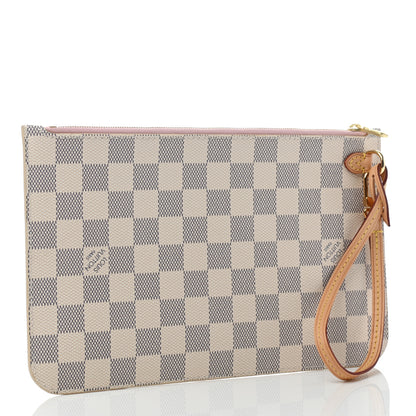 Louis Vuitton Damier Azur Neverfull MM GM Pochette Rose Ballerine 4 of 7