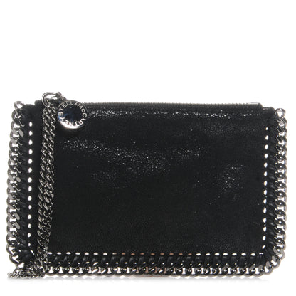 Stella McCartney Faux Leather Shaggy Deer Falabella Wristlet Black 1 of 8