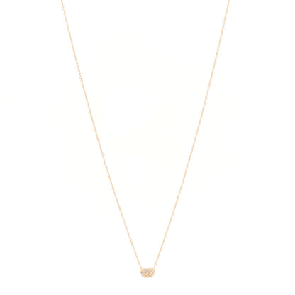 Tiffany 18K Rose Gold Diamond Elsa Peretti 6.5mm Bean Pendant Necklace 1 of 5