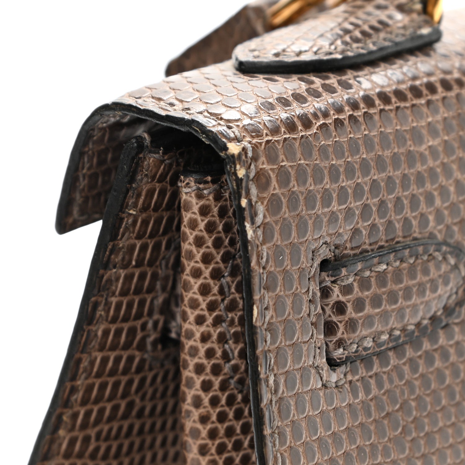 Hermes Lizard Niloticus Kelly Sellier 25 Gris Fonce 14 of 21