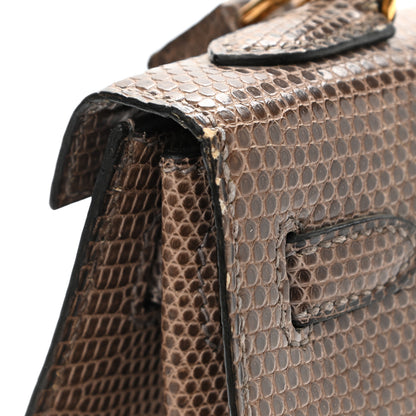 Hermes Lizard Niloticus Kelly Sellier 25 Gris Fonce 14 of 21