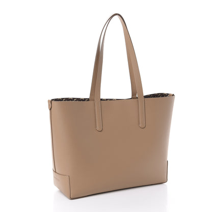Burberry Calfskin TB Motif Embossed Medium Tote Camel 3 of 9
